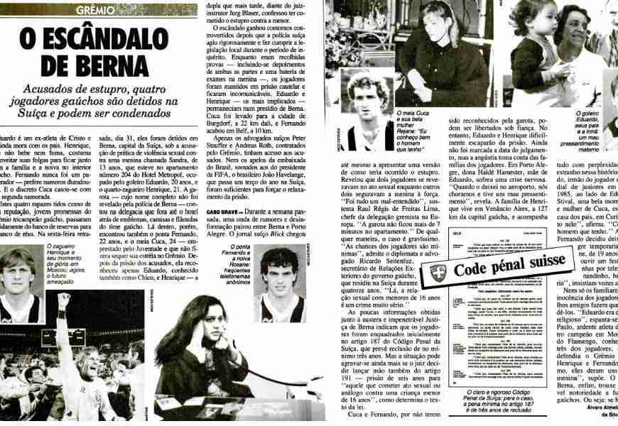 Reprodução de páginas da revista Placar de agosto de 1987.